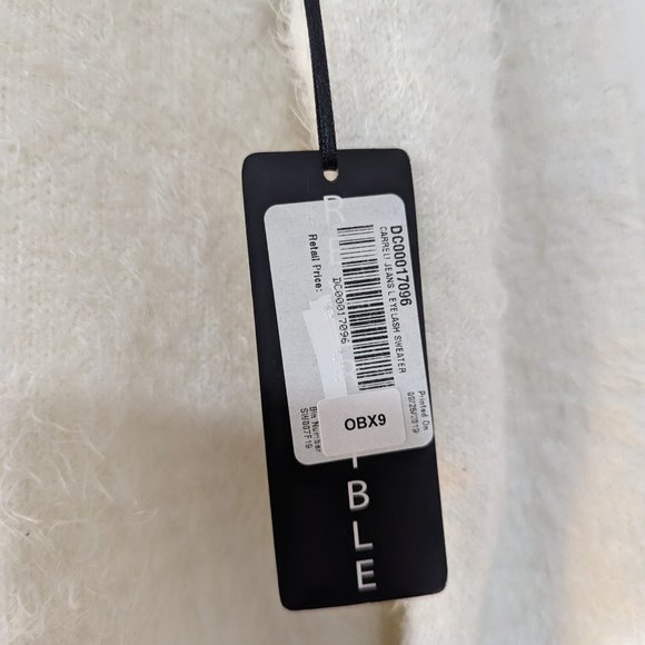 NWT Cream Carreli Jeans Eyelash Long Sweater Size: L - Picture 10 of 13